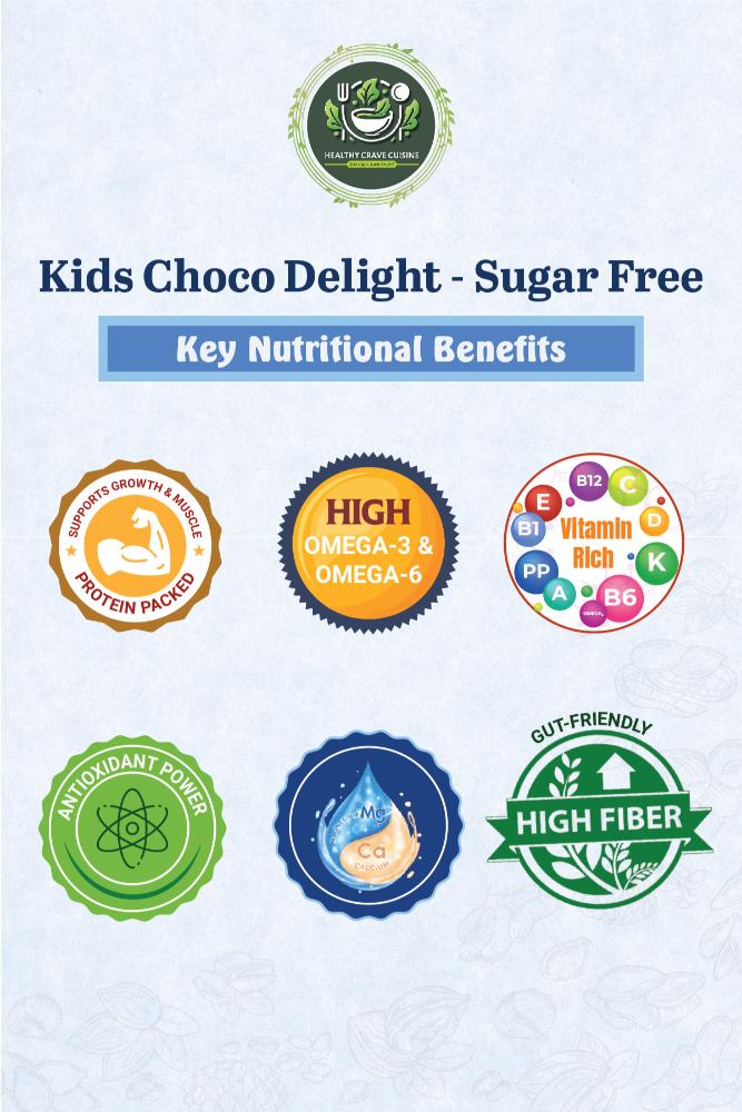 Kids Choco Delight – Sugar-Free Dry Fruit Chocolate Bites | High Fibre Omega Snack for School Tiffin | Gluten-Free Healthy Treat for Children | 200 g - Image 4