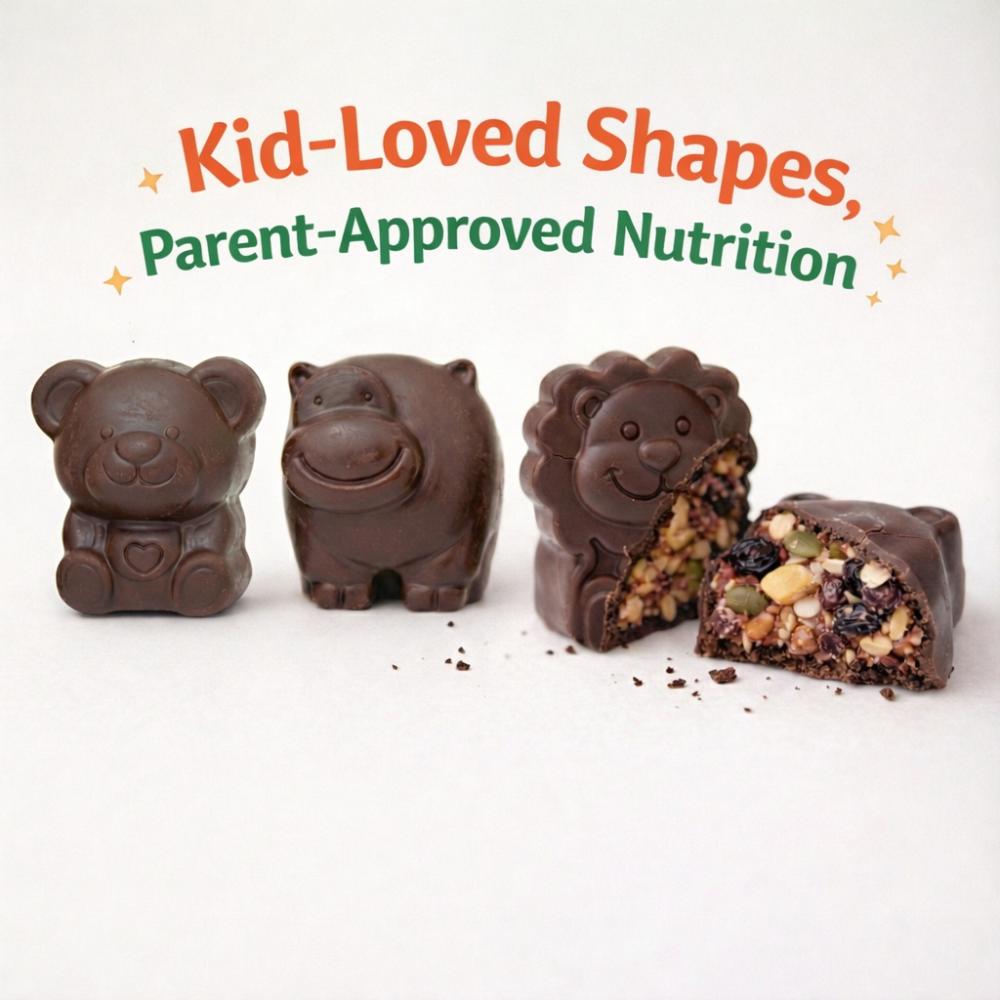 Kids Choco Delight – Sugar-Free Dry Fruit Chocolate Bites | High Fibre Omega Snack for School Tiffin | Gluten-Free Healthy Treat for Children | 200 g - Image 5
